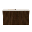 Mondiaz JOYA-DLUX 70cm meuble de salle de bains - couleur Walnut - Vasque FAYE position Gauche Sans trou de robinet couleur Meli. SW1424399