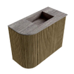 Mondiaz JOYA-DLUX Meuble de salle de bains - 51,6cm - arrondi gauche couleur Dusk - Vasque FAYE position droite Sans trou de robinet couleur Oza SW1425997