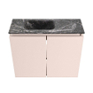 MONDIAZ TURE-DLUX Meuble toilette - 60cm - Rosee - EDEN - vasque Lava - position gauche - sans trou de robinet SW1104003