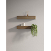 Looox Wood collection shelf BoX 60cm met bodemplaat rvs geborsteld eiken RVS geborsteld SW73151