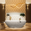 MONDIAZ HOLM Baignoire îlot - 180x85cm - lin/talc SW491612