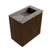 Mondiaz JOYA-DLUX 40cm toiletmeubel - kleur Walnut - Wastafel FAYE positie Rechts Zonder kraangat kleur Sombra. SW1424699