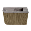 Mondiaz JOYA-DLUX 61.6cm toiletmeubel - ronding links kleur Dusk - Wastafel FAYE positie Rechts 1 kraangat kleur Sombra. SW1426162