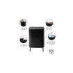 Brabantia Bo Touch Bin Hi Afvalemmer - 2x30 liter - 2 kunststof binnenemmers - matt black SW1117306