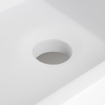 Wiesbaden Lotte lavabo suspendu droit 40 x 22 x 10 cm solid surface mat blanc SW102828