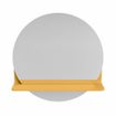 Mondiaz SPOT Miroir de salle de bains - rond 50cm - tablette de miroir - couleur Ocre SW1235561