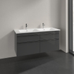 Villeroy & Boch Venticello meuble sous-lavabo - 125,3x59cm - 4x tiroir gris brillant GA43421