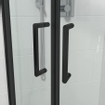 FugaFlow Boutry Quick Fit cabine de douche - quart de rond - 90x90x195cm - verre clair - anti calcaire - noir mat SW999910