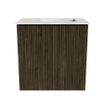 Mondiaz JOYA-DLUX 40cm toiletmeubel - kleur Shadow - Wastafel FAYE positie Rechts Zonder kraangat kleur Ostra. SW1422956