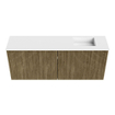 Mondiaz JOYA 100cm toiletmeubel - kleur Dusk - Wastafel FAYE positie Rechts 1 kraangat kleur Talc. SW1421572
