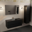 Mondiaz AIVY Ensemble de meuble - 120x45x50cm - 1 trou de robinet - 1 vasque Urban Solid surface - Centre - 2 tiroirs - sans miroir - MDF Urban SW892458