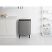 Brabantia Bo Touch Bin Hi Afvalemmer - 60 liter - kunststof binnenemmer - mineral concrete grey SW1117304