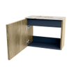 Mondiaz JOYA-DLUX 50cm meuble de toilette - couleur Dusk - Vasque FAYE position Gauche 1 trou de robinet couleur Nata. SW1425880