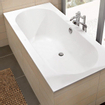 Villeroy & Boch Oberon baignoire duo en matériau de synthèse Quaryl rectangulaire 190x90x48cm - pieds inclus blanc mat SW454199