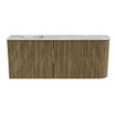 Mondiaz JOYA-DLUX 101.6cm toiletmeubel - ronding rechts kleur Dusk - Wastafel FAYE positie Links 1 kraangat kleur Glace. SW1423188