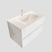 Mondiaz VICA Meuble Carrara avec 2 tiroirs 80x50x45cm vasque lavabo Cloud centre 1 trou de robinet SW410232