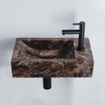 Saniclass Noche Fontein - 40x22x10cm - rechthoek - kraangat rechts - Dark Emporador TWEEDEKANS OUT14730