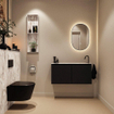 MONDIAZ TURE-DLUX Meuble toilette - 100cm - Urban - EDEN - vasque Glace - position droite - 1 trou de robinet SW1103129