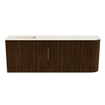 Mondiaz JOYA-DLUX 111.6cm toiletmeubel - ronding rechts kleur Walnut - Wastafel FAYE positie Links Zonder kraangat kleur Meli. SW1424449