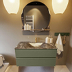 Mondiaz VICA-DLUX Ensemble de meuble de salle de bain - 100cm - meuble sous-vasque armée - 2 tiroirs - lavabo encastré nuage milieu - 1 trou de robinet - version haute de 60cm - lave SW1086787