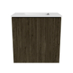 Mondiaz JOYA 40cm toiletmeubel - kleur Shadow - Wastafel FAYE positie Midden Zonder kraangat kleur Talc. SW1421378