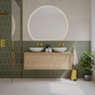 Saniclass Holz Frame Meuble sous lavabo de salle de bains - 120x45x40cm - 1 tiroir - Chêne naturel SW1420772