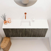 Mondiaz JOYA 100cm toiletmeubel - kleur Shadow - Wastafel FAYE positie Midden Zonder kraangat kleur Talc. SW1421410