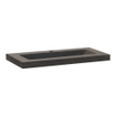 BRAUER Magma lavabo peu profond 80x40x5cm - 1 vasque - 1 trou de robinet - pierre naturelle - basalte anthracite SW23895
