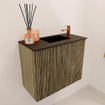 Mondiaz JOYA 50cm toiletmeubel - kleur Dusk - Wastafel FAYE positie Rechts 1 kraangat kleur Urban. SW1421665