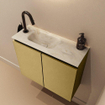 MONDIAZ TURE-DLUX Meuble WC 60 cm Oro. EDEN vasque Ostra position gauche. Avec 1 trou de robinet. SW1104965