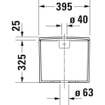 Duravit ME by Starck duoblokreservoir + binnenwerk met onderaansluiting links 6L dualflush met wondergliss wit SW84193