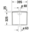 Duravit ME by Starck réservoir double chasse + mécanisme intérieur avec arrivée d'eau par le bas à gauche 6L double chasse blanc SW84192