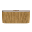 Mondiaz JOYA-DLUX Meuble de toilette 93,2 cm - arrondi gauche et droite couleur Chêne - Vasque FAYE position Milieu Sans trou de robinet couleur Saba SW1424225