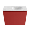 MONDIAZ TURE-DLUX Meuble toilette - 60cm - Fire - EDEN - vasque Opalo - position droite - 1 trou de robinet SW1104305