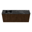 Mondiaz JOYA-DLUX 100cm toiletmeubel - kleur Walnut - Wastafel FAYE positie Links 1 kraangat kleur Lava. SW1422484