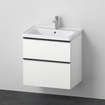 Duravit d-neo ensemble de meubles avec meuble avec 2 tiroirs à fermeture douce 65x20x48cm incl. lavabo blanc mat SW641977