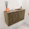 Mondiaz JOYA-DLUX 70cm toiletmeubel - kleur Dusk - Wastafel FAYE positie Rechts 1 kraangat kleur Arena. SW1425736