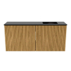 Mondiaz JOYA 90cm toiletmeubel - kleur Oak - Wastafel FAYE positie Rechts 1 kraangat kleur Urban. SW1421181
