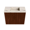 Mondiaz JOYA-DLUX Meuble de salle de bains 50cm - couleur Ruby - Lavabo FAYE position Milieu Sans trou de robinet couleur Nata. SW1425410