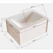 ENSEMBLE DE MEUBLE MONDIAZ LUSH - 60cm - 1 tiroir - lavabo cloud - vasque centrale - 1 trou de robinet - chêne blanchi SW409360