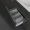 Villeroy & Boch Venticello meuble sous-lavabo - 125,3x59cm - 4x tiroir gris brillant GA43421