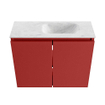 MONDIAZ TURE-DLUX Meuble toilette - 60cm - Fire - EDEN - vasque Opalo - position droite - sans trou de robinet SW1104326