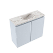 MONDIAZ TURE-DLUX Meuble toilette - 60cm - Clay - EDEN - vasque Glace - position centrale - sans trou de robinet SW1103189