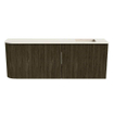 Mondiaz JOYA-DLUX 111.6cm meuble de toilette - arrondi gauche couleur Shadow - Lavabo FAYE position Droite 1 trou de robinet couleur Meli. SW1424911