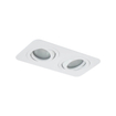 QAZQA Alberto Ensemble de spots encastrés - 2 spots - 11x17,5cm - ampoule led claire incluse - IP44 - Rectangulaire - Blanc SW1477244