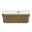 Mondiaz JOYA 93.2cm toiletmeubel - ronding links en rechts kleur Dusk - Wastafel FAYE positie Midden Zonder kraangat kleur Talc. SW1421615
