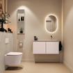 MONDIAZ TURE-DLUX Meuble toilette - 100cm - Rosee - EDEN - vasque Opalo - position droite - sans trou de robinet SW1104531