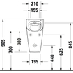 Duravit Me by starck urinoir wit-mat wit SW297054