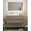 Mondiaz VICA ensemble de meuble de salle de bain - 120cm - meuble sous-vasque fumée - 2 tiroirs - lavabo nuage gauche - sans trou de robinet version XL 60cm de haut SW1089787