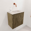 Mondiaz JOYA-DLUX 40cm toiletmeubel - kleur Dusk - Wastafel FAYE positie Rechts Zonder kraangat kleur Ostra. SW1423369